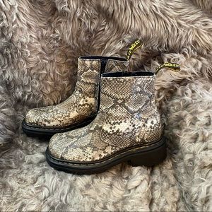 Vintage 90s Snake Skin Zip Up Dr. Martens Doc Martens US 7.